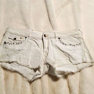 White Denim Shorts